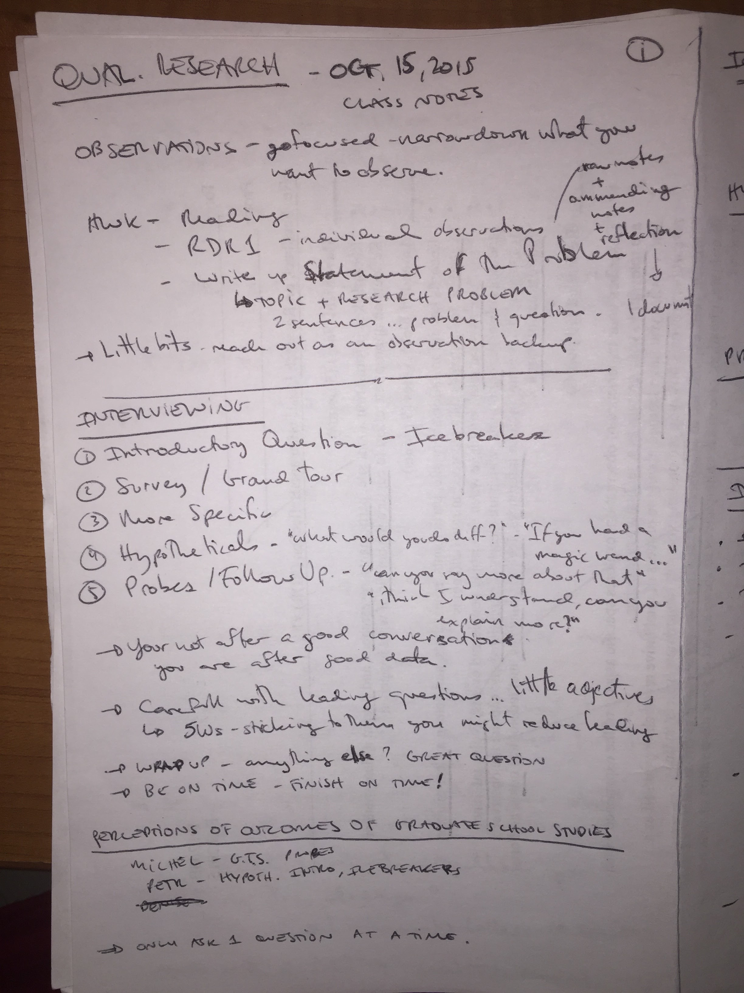 Qual.Research - Week 4 - Class Notes