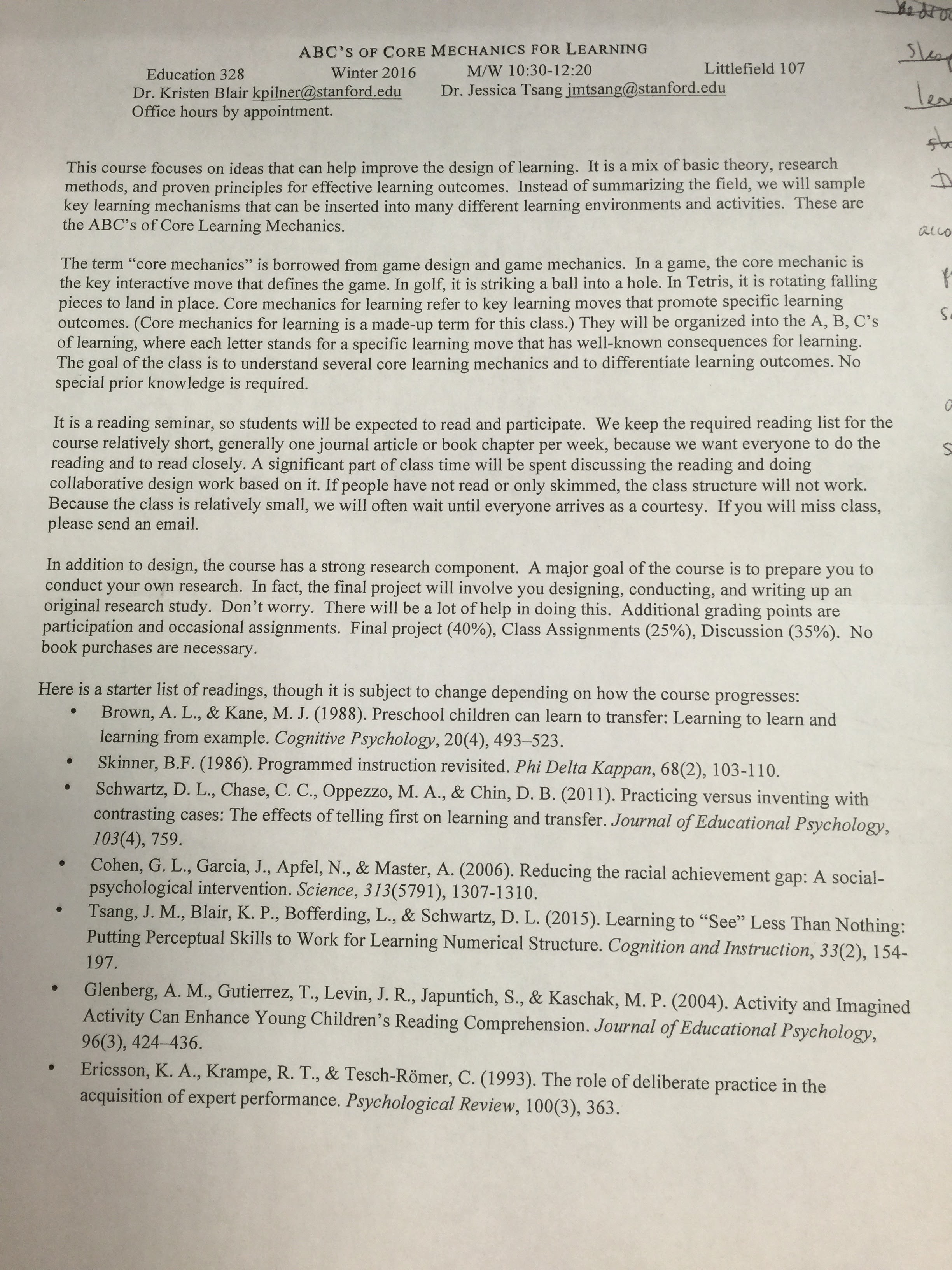 Core Mechanics - Week 1.1 - Class Notes