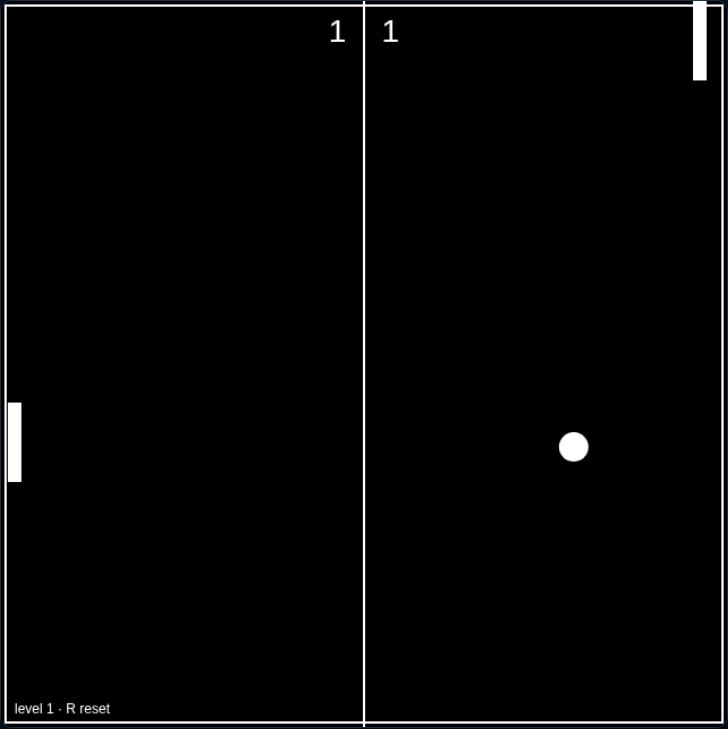 Pong — p5.js reconstruction screenshot